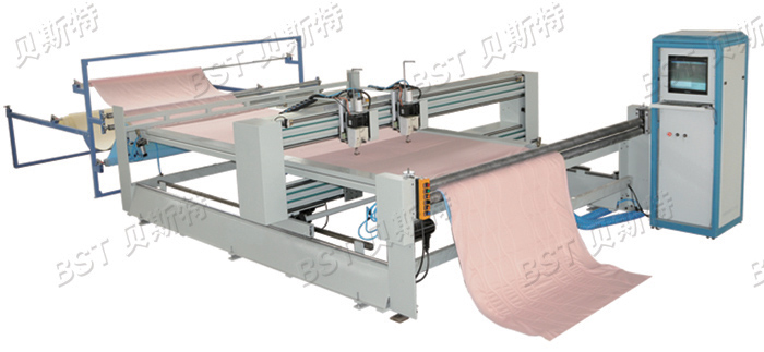BST-8-2C Double head Continuous Single needle computerized quilting machine