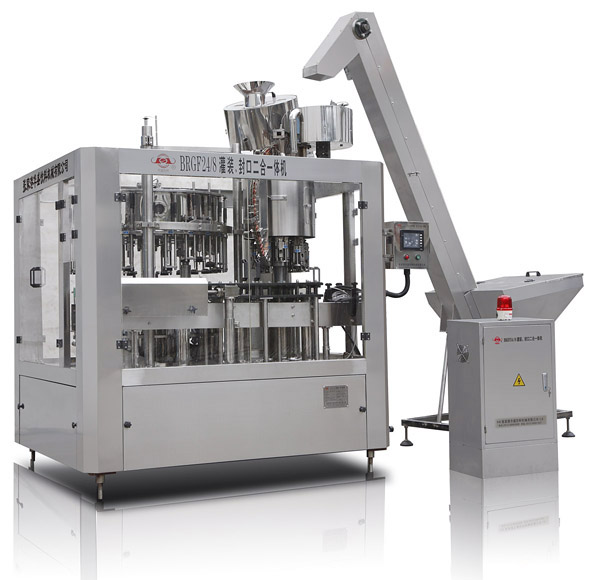 The BRGF series filling machine mainly used in glass bottle packing. 