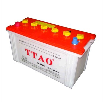 Dry charged lead acid battery N100